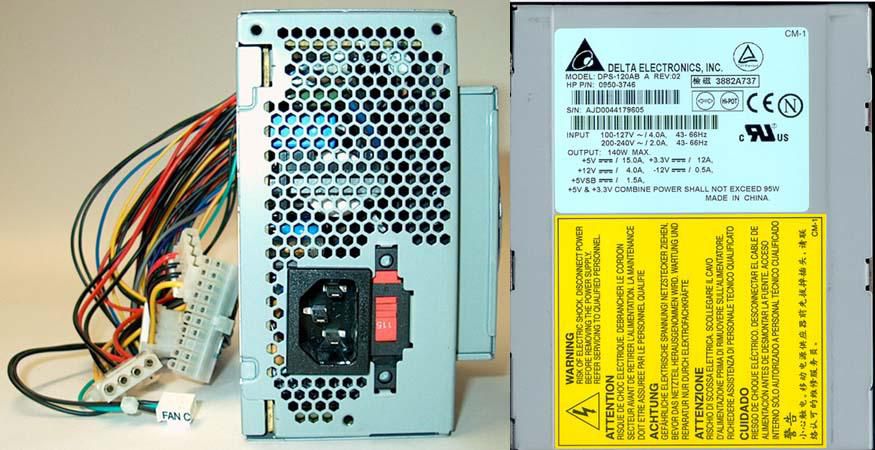 120W power supply unit for HP - 0950-3746