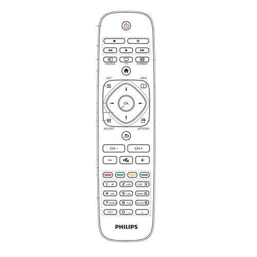 Philips 098GR7BDKNTPHT Remote Control 