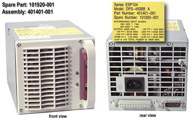Hewlett-Packard-Enterprise 101920-001 POWER SUPPLY,450W,OPAL 