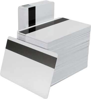 ZEBRA Z6 WHITE COMPOSITE CARDS 30MM WI/ MAGNETIC STRIPE 500 PCS - 104524-107