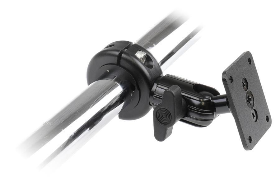 Pipe Mount w. mounting plate - 202026, Mobile - phone/Smartphone, Passive holder, Bicycle,Bike/Car,Motorcycle, Black - Warranty