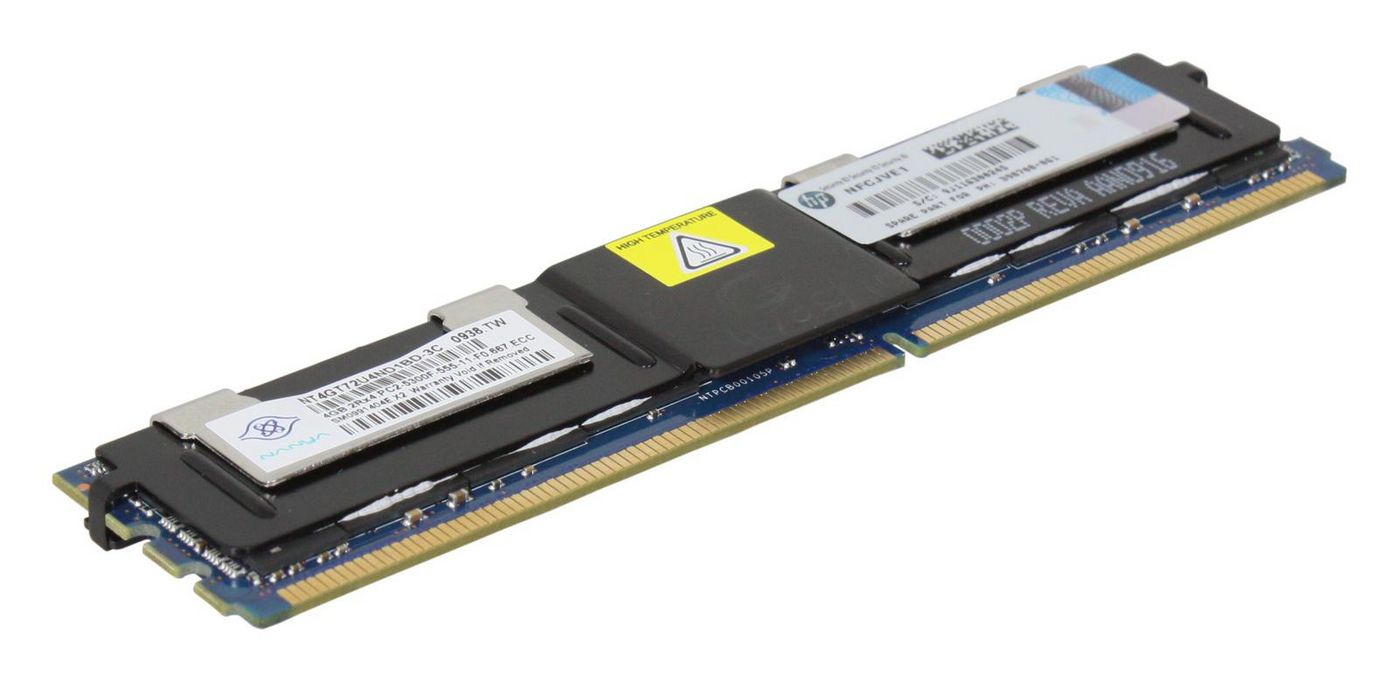 Модуль пам'яті до сервера HP MEMORY MODULE SPS-DIMM,4GB PC2-5300 FBD,256MX4, 398708-061, 416473-001