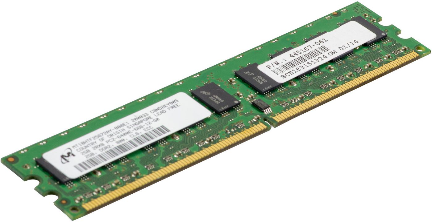 2 GB unbuffered ECC DDR2