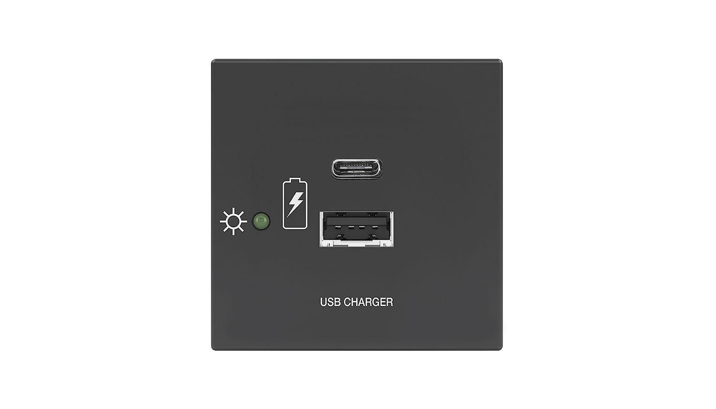 One USB-C One USB-A, Black - 60-1786-02