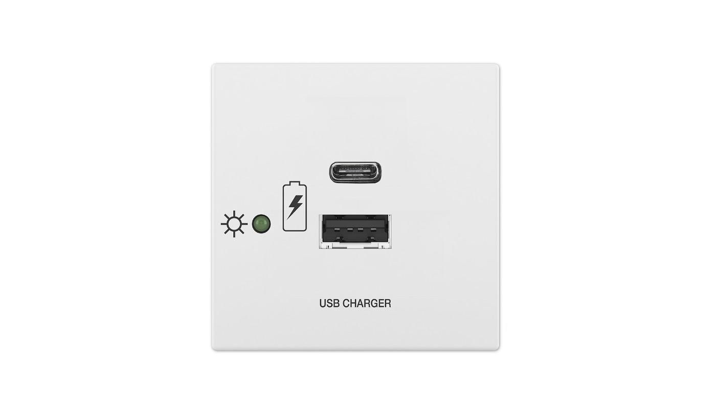 One USB-C & One USB-A, White - 60-1786-03