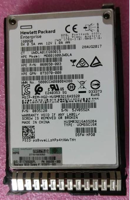 HP ENTERPRISE 1.6TB SAS 12G SFF SC DS MU SSD