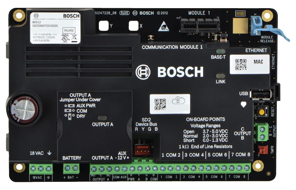 Intrusion control panel: 8