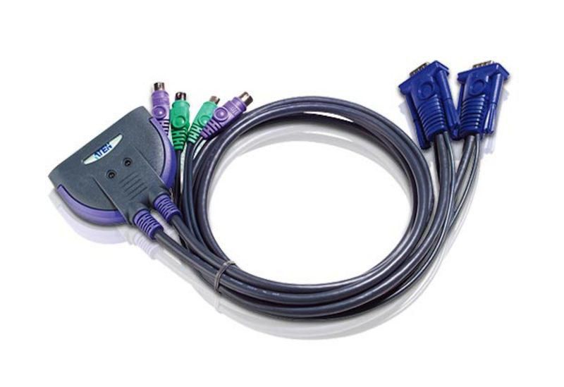 Aten CS62S-AT CS62S 2-Port Cable KVM Switch 