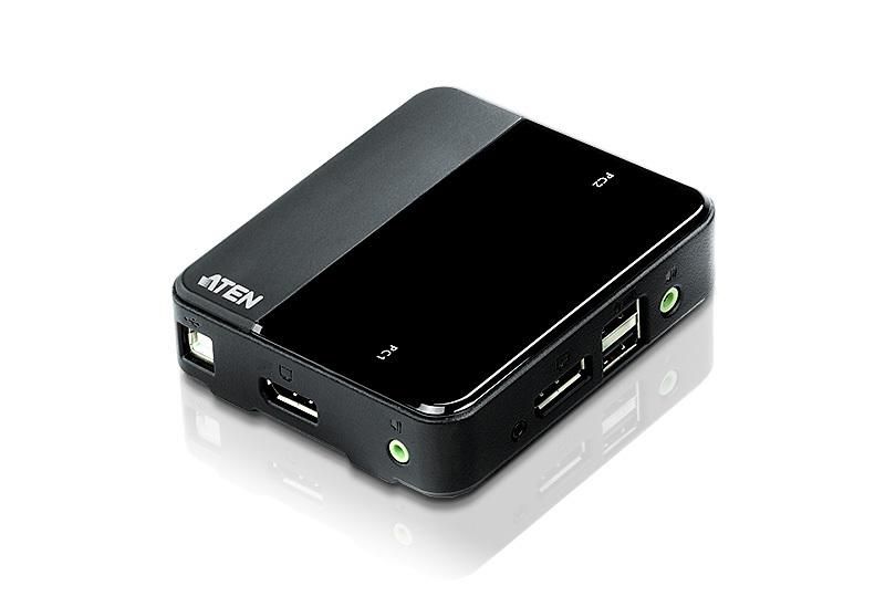 ATEN 2-Port USB DisplayPort KVM Switch, ATEN CS782DP, für 2 Displays, 4K UHD Unterstützung