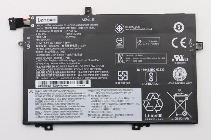 Lenovo FRU01AV463 Battery Internal 3C 45WH LI 