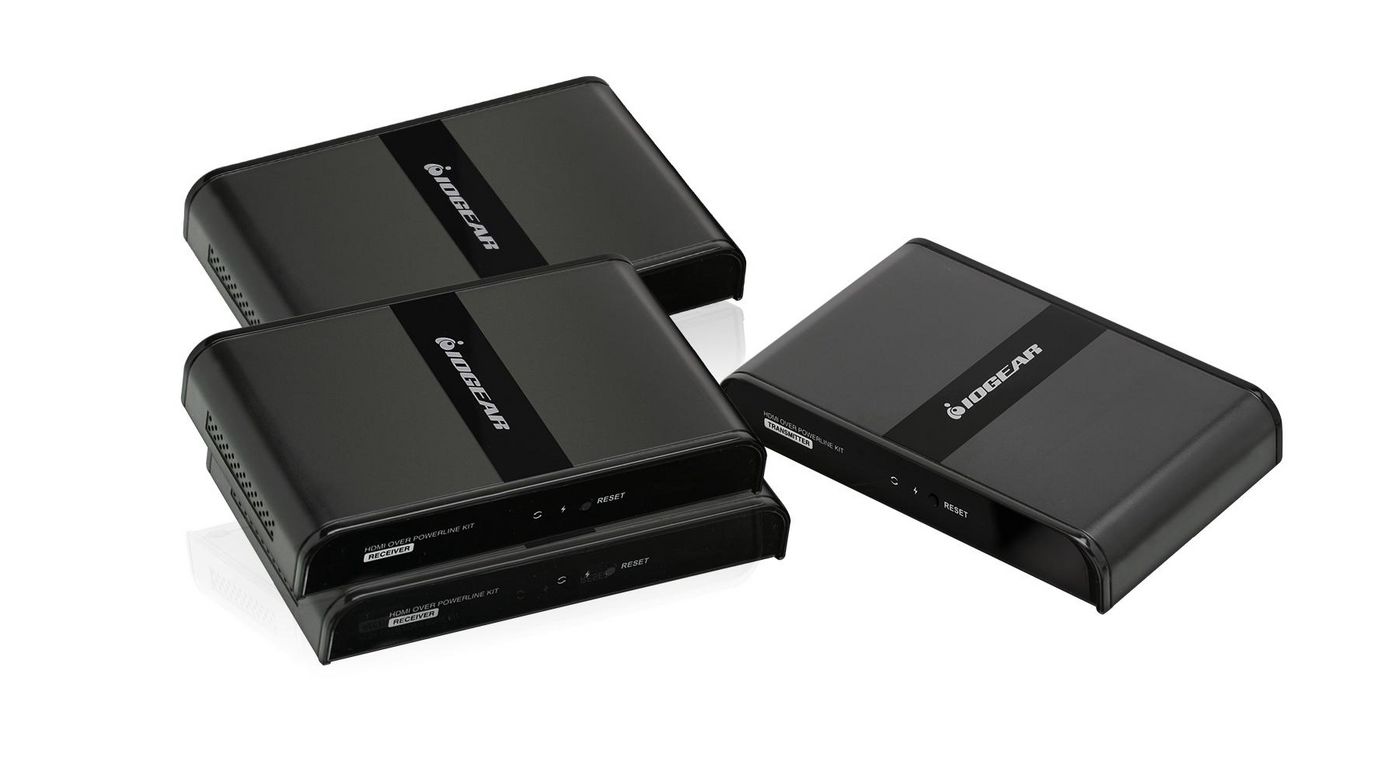 IOGEAR GPLHDPROK3 HDMI Over Powerline PRO Kit 