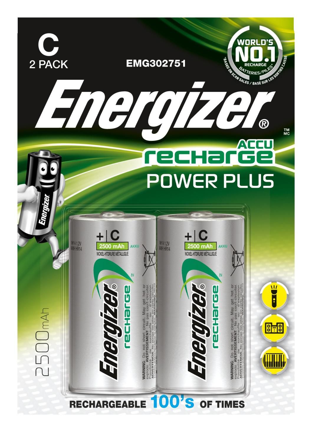 Energizer 635674 RECH HR14 2500MAH 2PK 