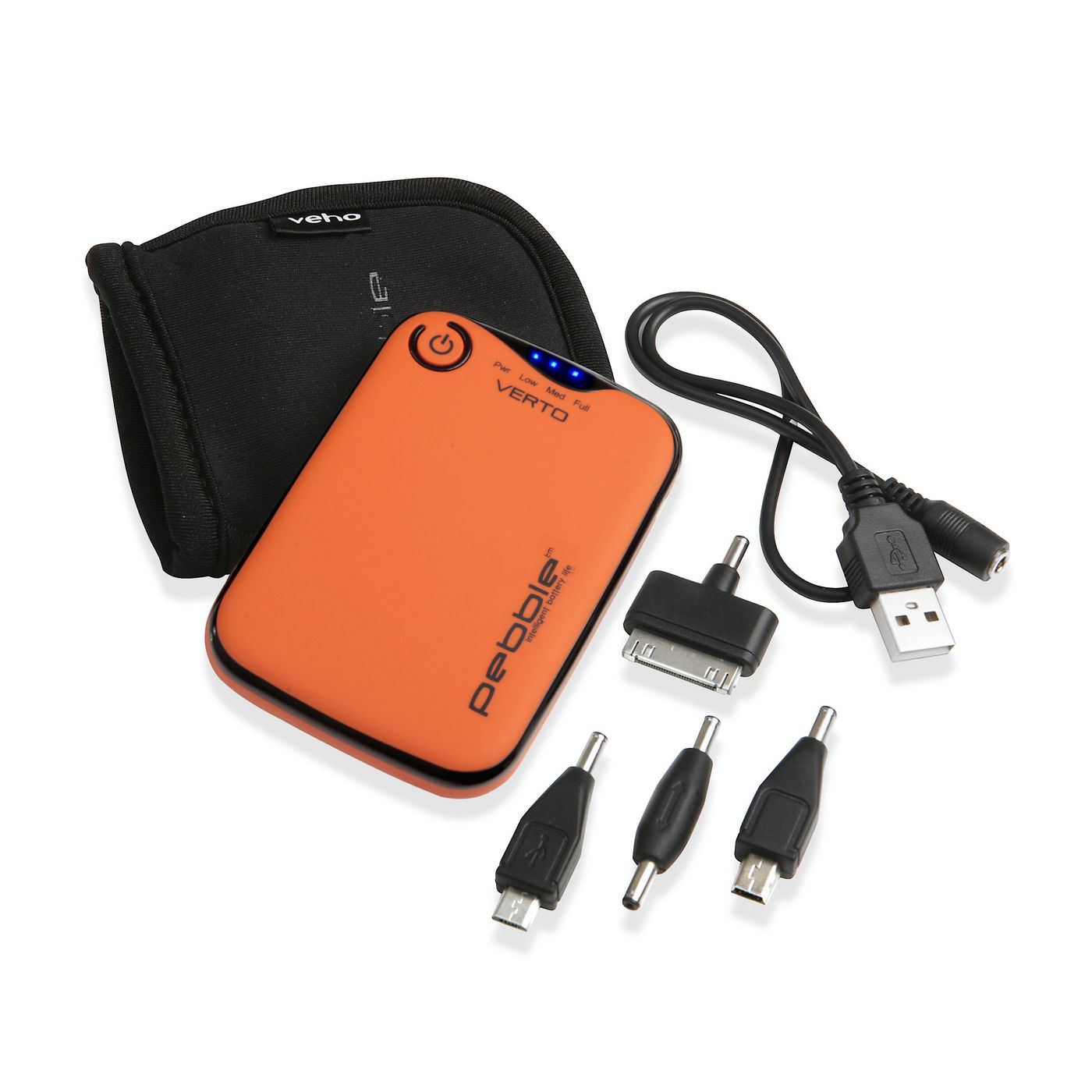 Pebble Verto Portable Battery Back Up Power 3700mah Orange (vpp-201-co)