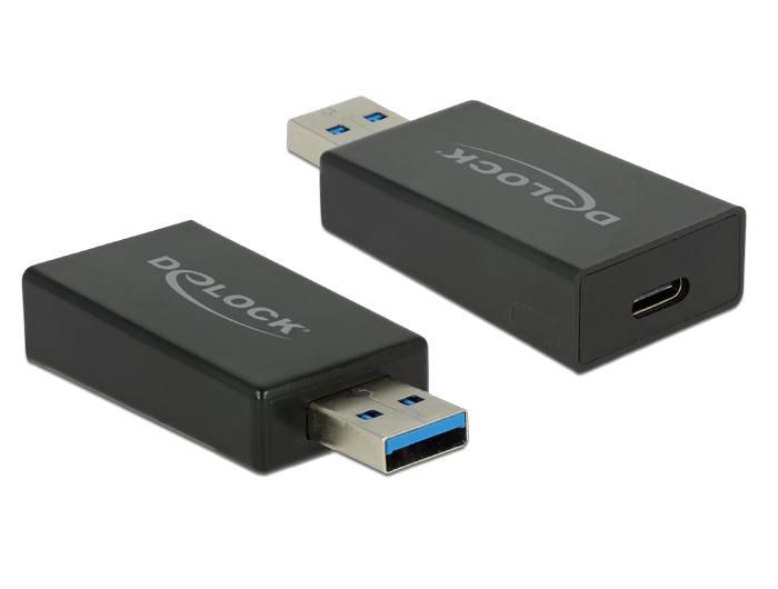 DeLock Adapter USB 3.0 A St > USB Type-C Bu schwar