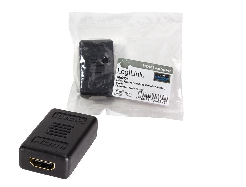 LogiLink AH0006 HDMI Adapter, Black 