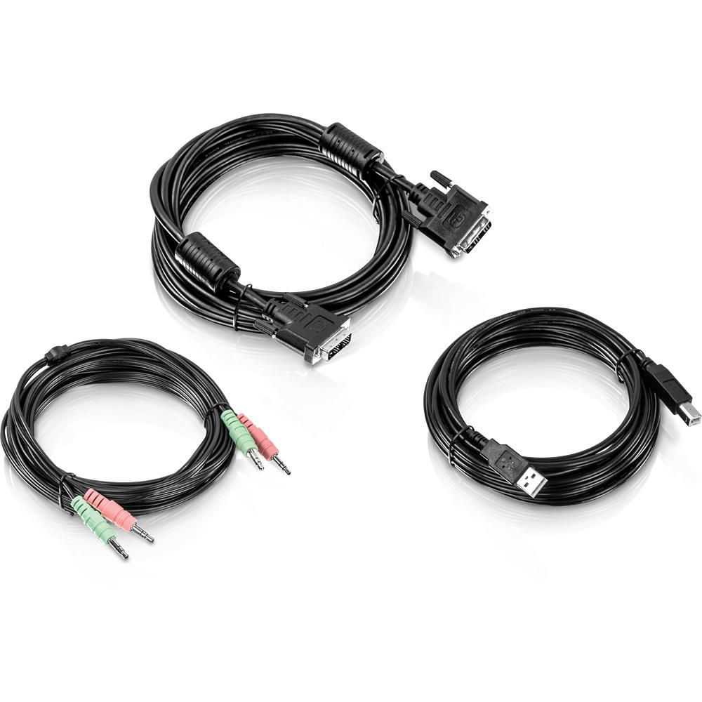DVI-I, USB, and Audio KVM Cable Kit 4.6m