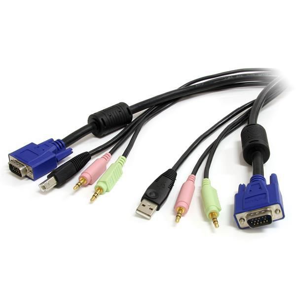 STARTECH.COM 1,8m 4-in-1 USB VGA KVM Kabel mit Audio - USB VGA KVM Switch Kabel mit Audio