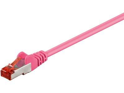 S/FTP CAT6 1m Pink LSZH
