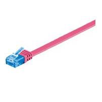Patch Cable - CAT6a - Utp - 1m - Pink - Flat Cable