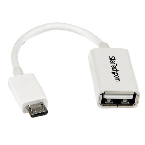 STARTECH.COM Micro USB auf USB OTG Adapter Stecker / Buchse - Micro USB  zu USB Kabel 12cm - On The