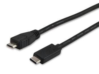equip USB 2.0 Kabel MicroB->C M/M 1,0m Type C