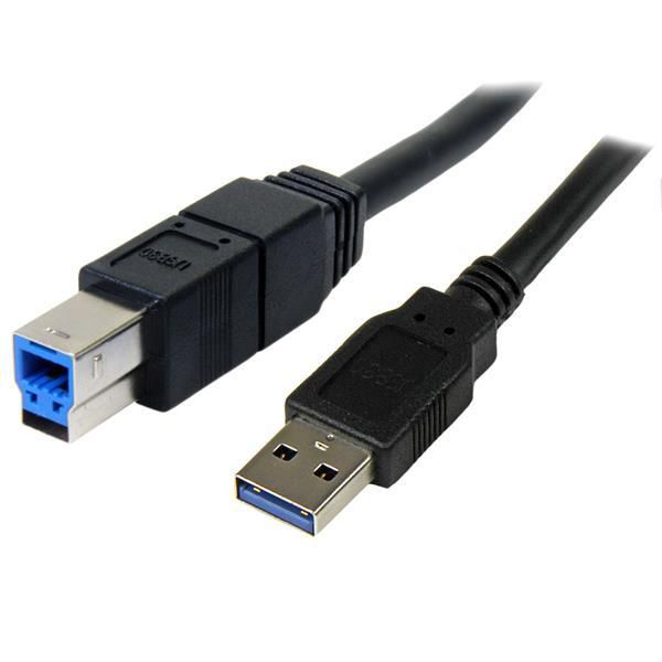 STARTECH.COM 3m schwarzes SuperSpeed USB 3.0 A auf B Kabel - St/St - USB 3.0 Anschlusskabel