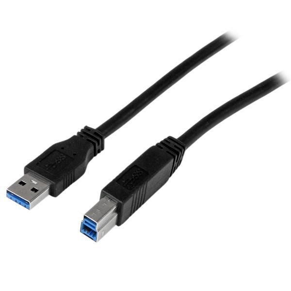 STARTECH.COM 1m zertifiziertes USB 3.0 SuperSpeed Kabel A auf B - Schwarz - USB 3 Anschlusskabel - S