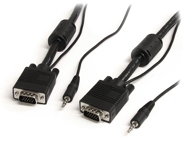 STARTECH.COM 2m VGA Monitorkabel mit Audio - HD15-Pin Koax Kabel - Stecker/Stecker