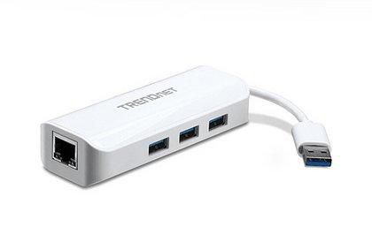 USB 3.0 To Gigabit Ethernet Adapter + USB Hub