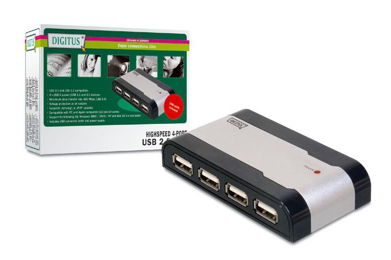 D - HUB USB 2.0 4 PUERTOS