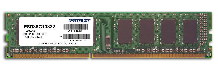 DDR3 8GB Kit(2x4GB) PC3-10667U CL9 Patriot