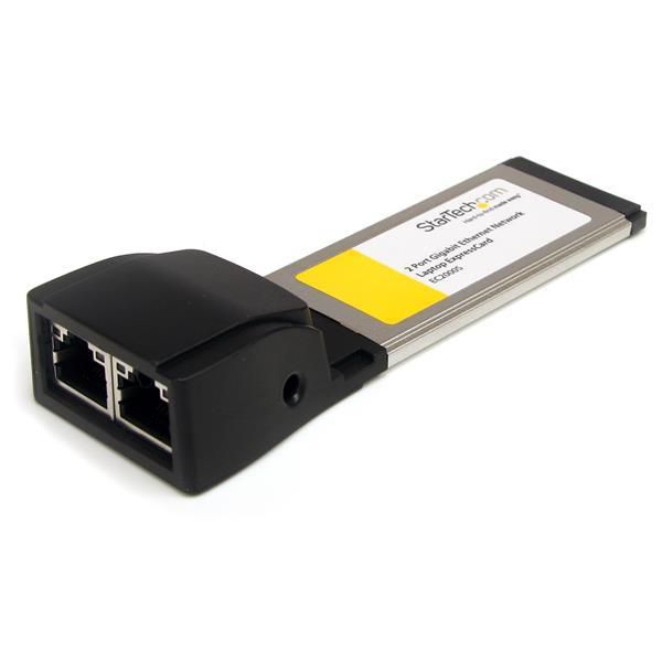 STARTECH.COM 2 Port Gigabit Ethernet ExpressCard - Dual Port Laptop Netzwerkkarte - Netzwerkadapter