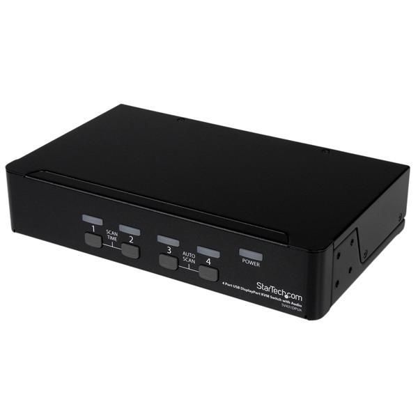 STARTECH.COM 4 Port DisplayPort USB KVM Switch mit Audio - DisplayPort Desktop KVM Umschalter mit US