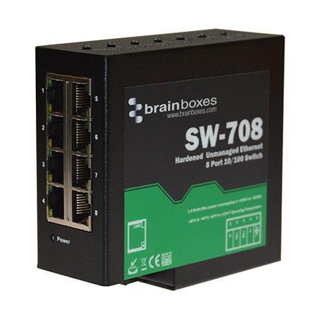 Brainboxes SW-708 Hardened Indust. Ethernet 8p 