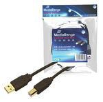 MediaRange MRCS102 USB Kabel A - B StSt  5.00m 