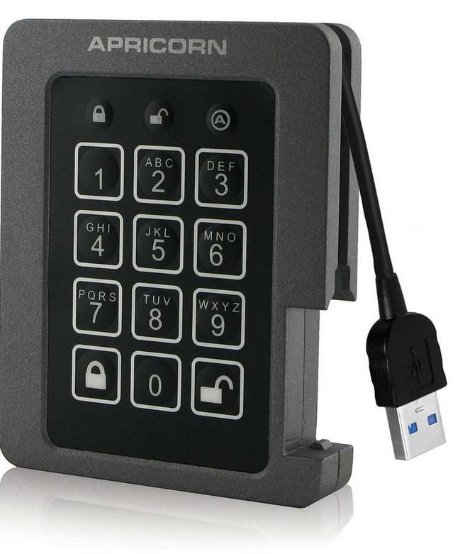 Apricorn ASSD-3PL256-120F SSD 120GB Aegis Padlock 