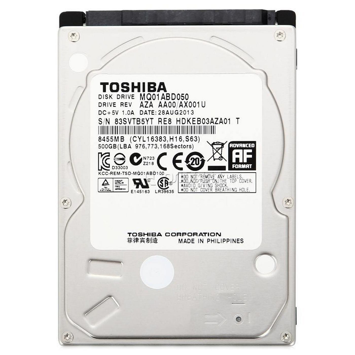 Toshiba MQ01ABD050-RFB 500GB 5400RPM 8MB 9,5MM SATA 
