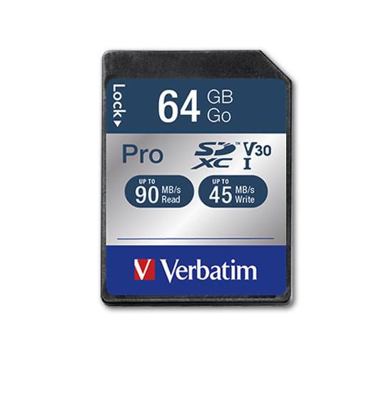 VERBATIM SD Card 64GB Verbatim SDHC PRO UHS-I Class 10