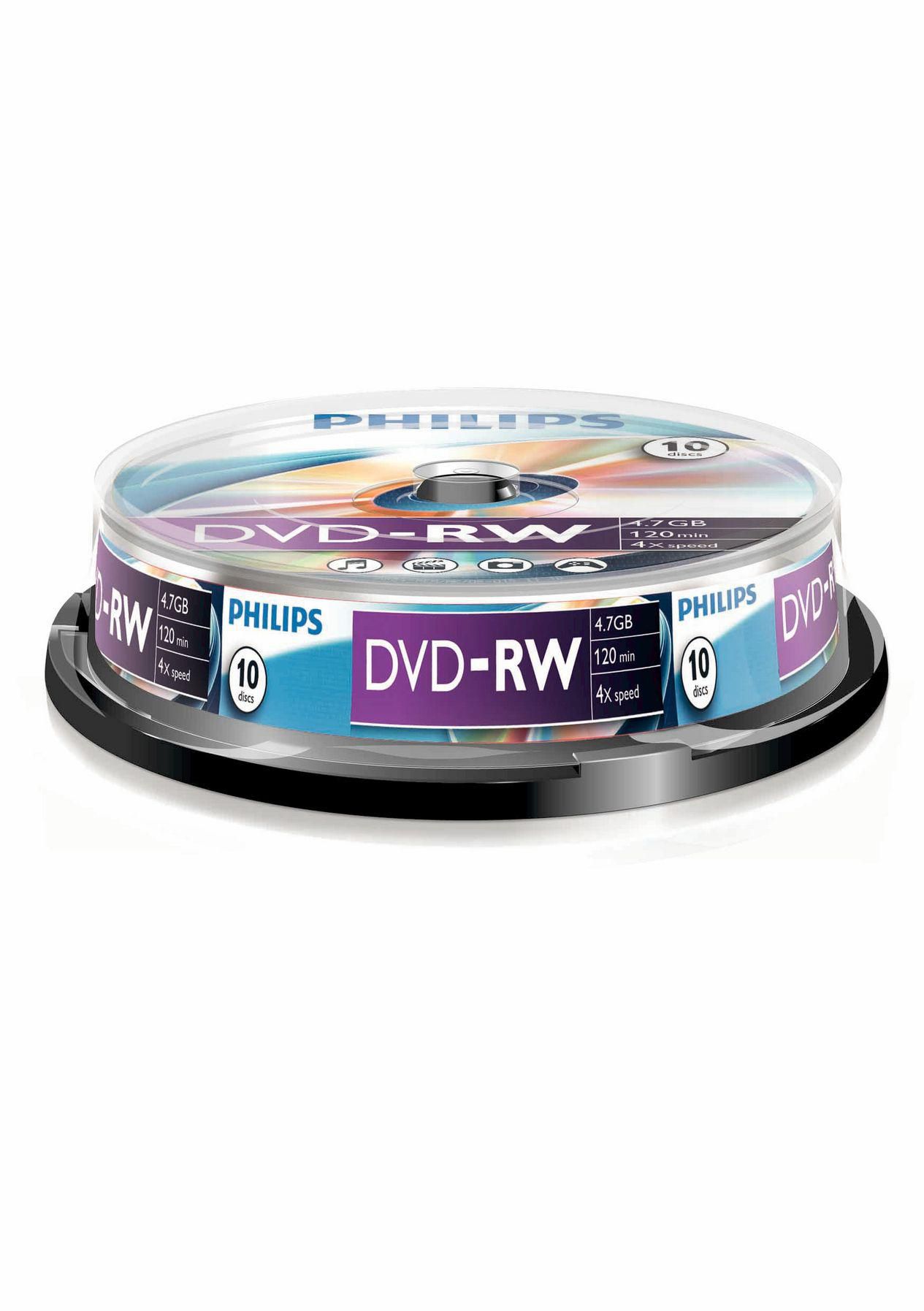 Philips DN4S4B10F00 DN4S4B10F/00 10 x DVD-RW, 4.7GB120min, 4x 