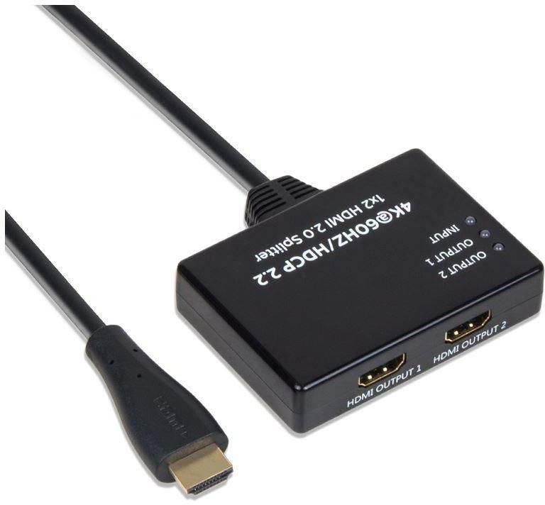 Hdmi 4k Splitter 1 To 2 Supporting 4k 60hz / Hdcp2.2,