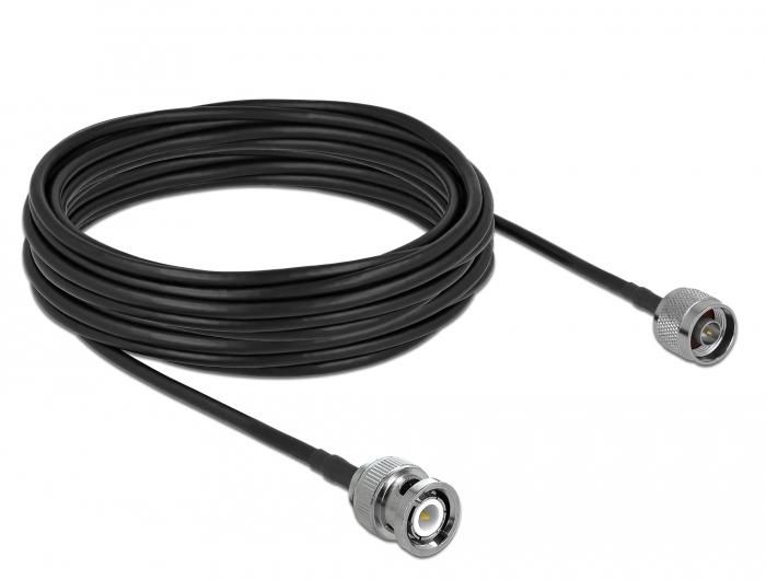 Delock 90425 W125744999 Coaxial cable 10 m Black,Grey 