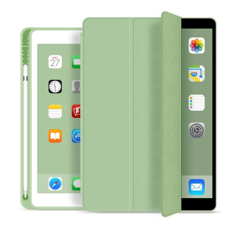 Pencil Case iPad 9.7 2017/2018 Pu Leather Front Light Green
