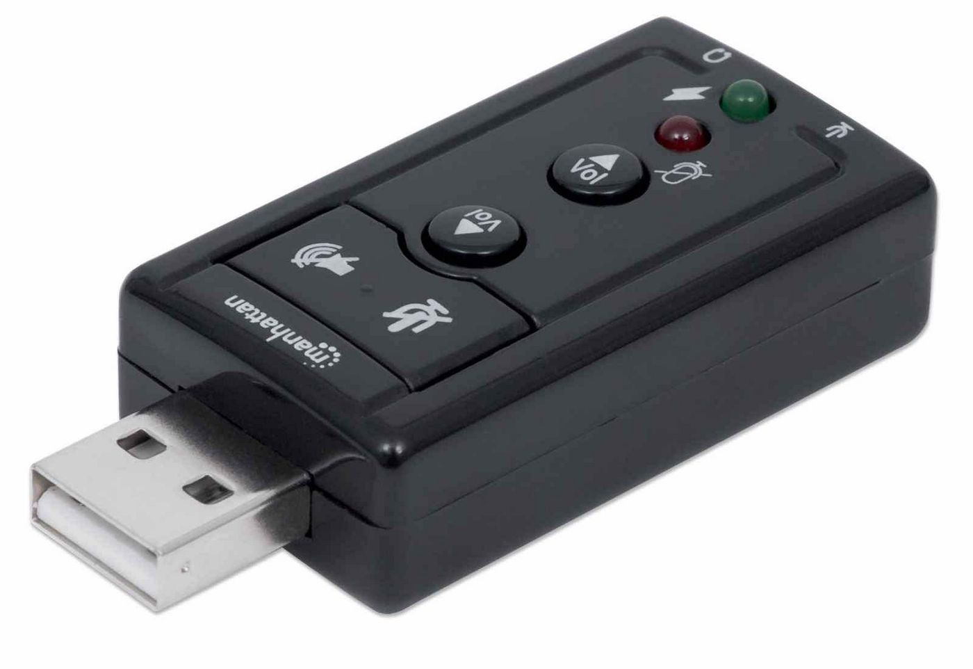 Manhattan 152341 W125660302 USB-A Sound Adapter, USB-A to 