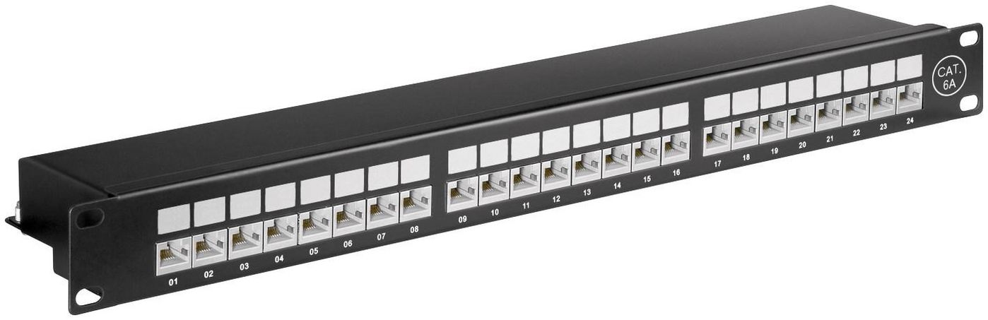 CAT6a 24 port 19" Patch Panel,
