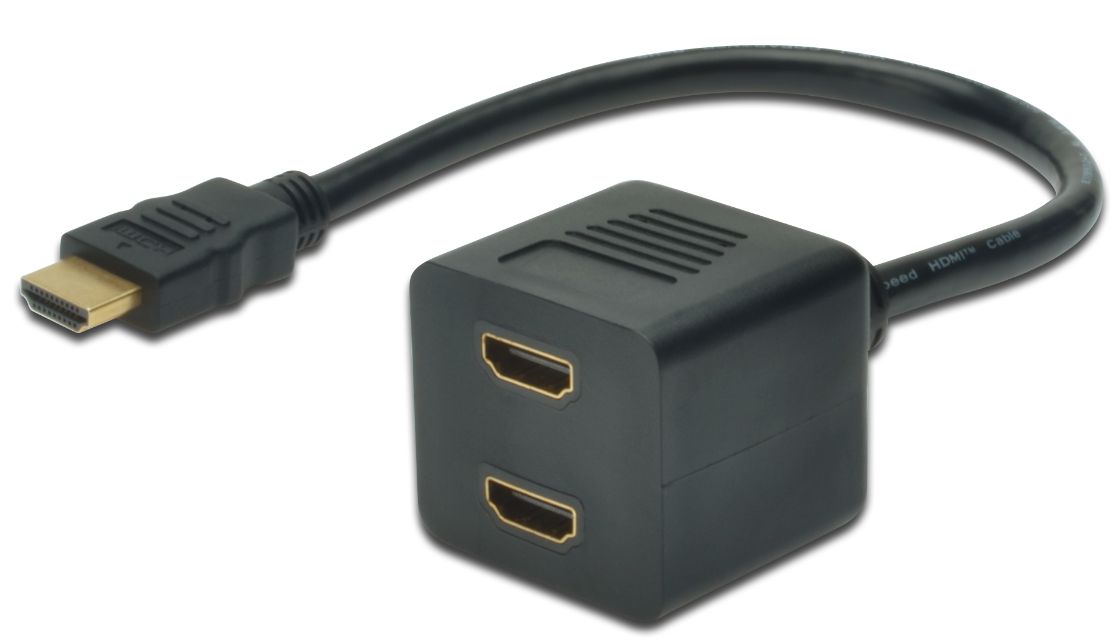 Hdmi Y-splitter Cable Type A -2xtype A, M/f 0.2m
