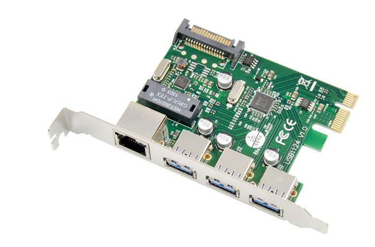 Pci-e USB3.0+ethernet Lan Card Main Chip Vl805 + Rtl8153b