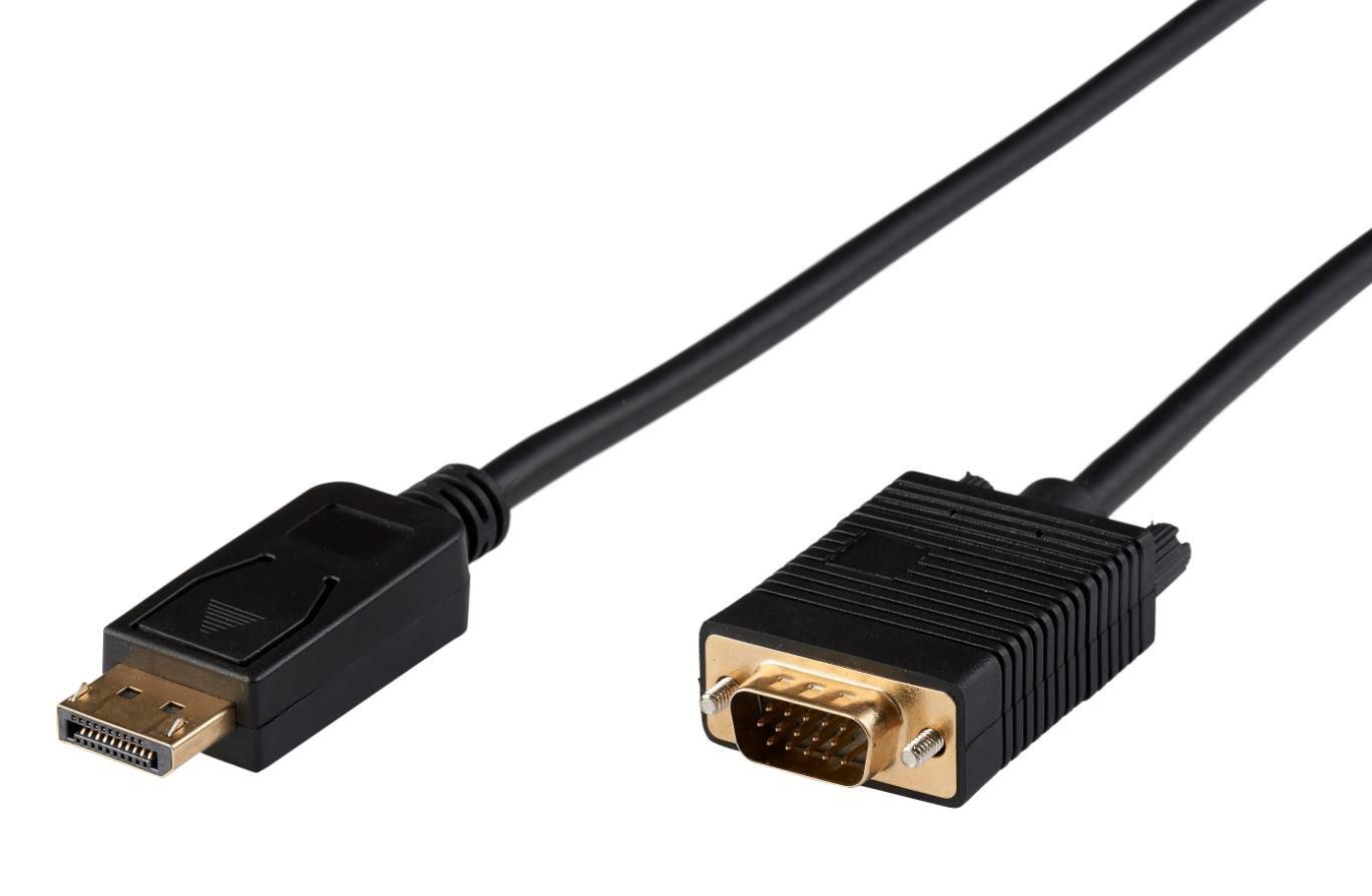 MICROCONNECT DP-VGA-MM-050 0.5m DisplayPort VGA (D-Sub) Schwarz Videokabel-Adapter (DP-VGA-MM-050)