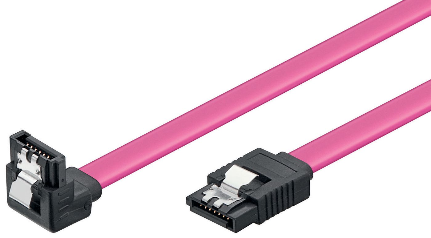 Sata Cable 50cm Angled, ClIPSata Male 90 To SATA Male