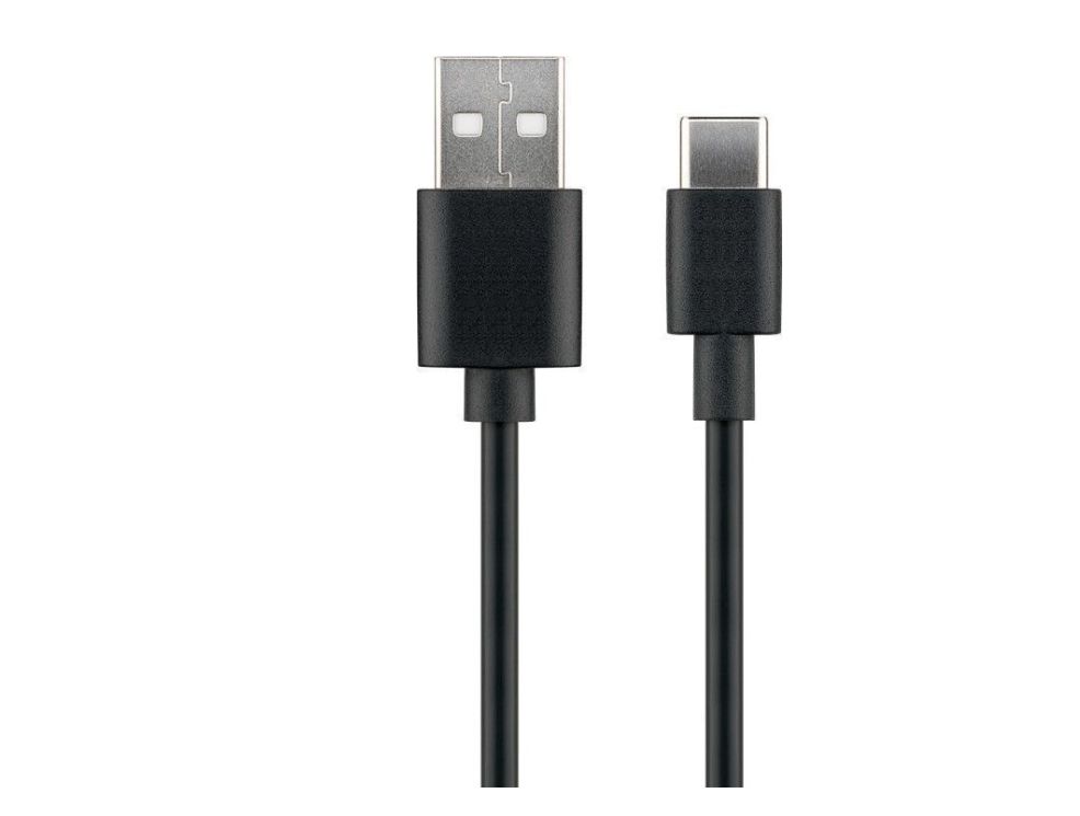 Charging And Sync Cable - USB3.1 C - USB2.0 Max.3a - 0.5m - Black