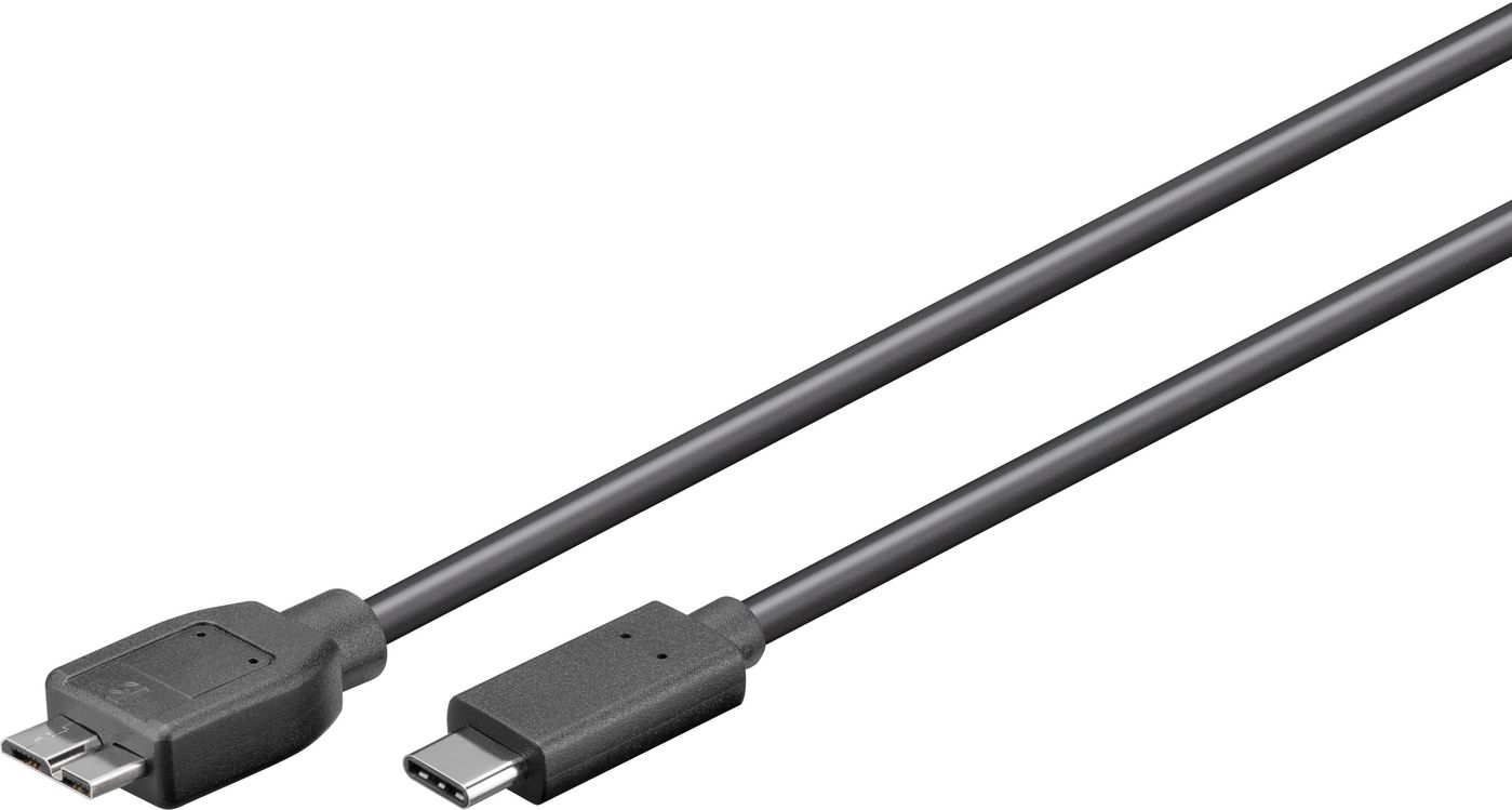 MICROCONNECT - USB-Kabel - USB-C (M) bis Micro-USB Type B (M) - USB 3.1 - 3 A - 1 m - Schwarz
